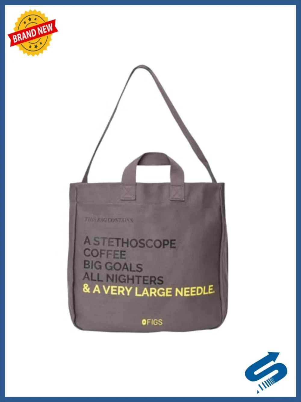 Canvas & Nylon Oversized Tote Bag with Handles & Crossbody Strap